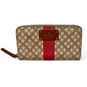 Kate Spade Stucco Beige and Tan Long Wallet